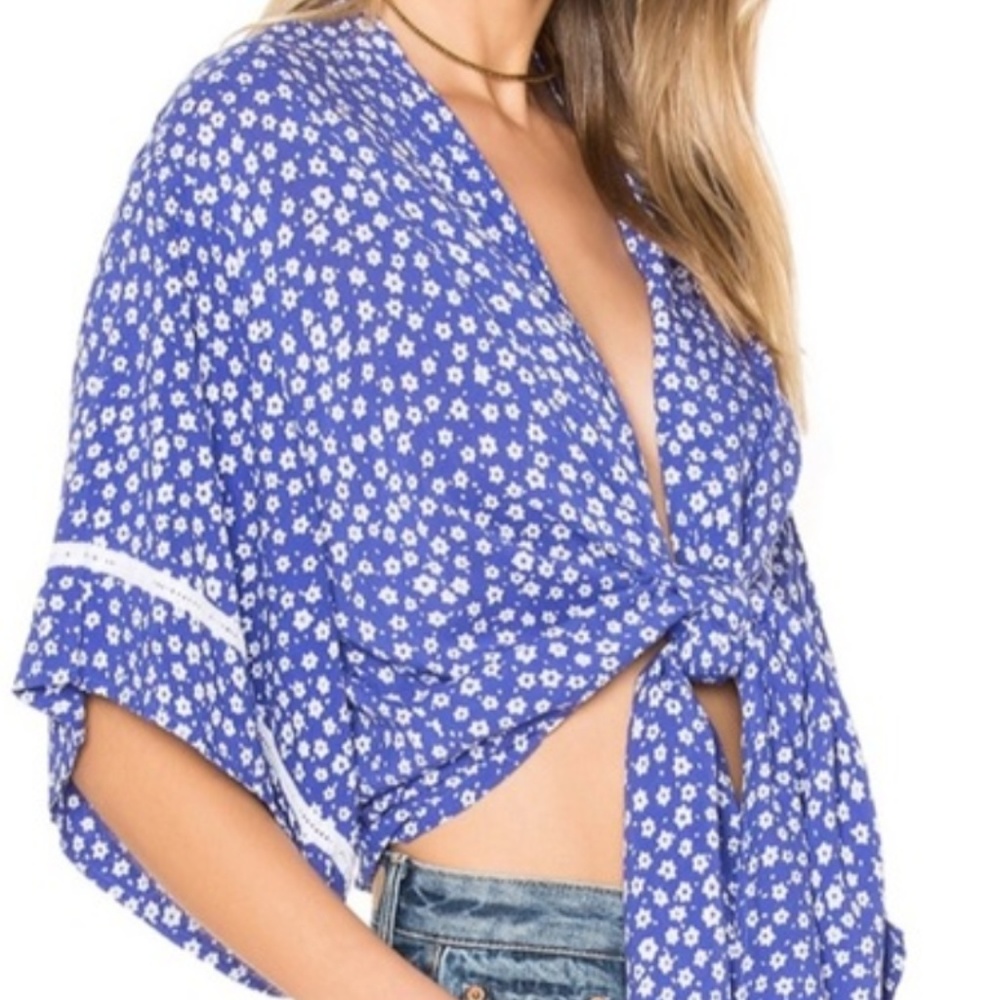 Faithfull the Brand Blue Tie Top